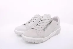 ACO Damen Halbschuh Rauleder H- Weite Wechselfußbett grau blau S14 1368/1312