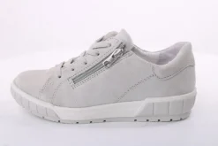 ACO Damen Halbschuh Rauleder H- Weite Wechselfußbett grau blau S14 1368/1312
