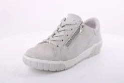 ACO Damen Halbschuh Rauleder H- Weite Wechselfußbett grau blau S14 1368/1312