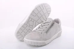 ACO Damen Halbschuh Rauleder H- Weite Wechselfußbett grau blau S14 1368/1312