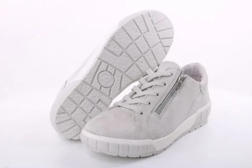 ACO Damen Halbschuh Rauleder H- Weite Wechselfußbett grau blau S14 1368/1312