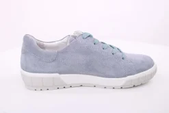 ACO Damen Halbschuh Rauleder H- Weite Wechselfußbett grau blau S14 1368/1312