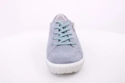 ACO Damen Halbschuh Rauleder H- Weite Wechselfußbett grau blau S14 1368/1312