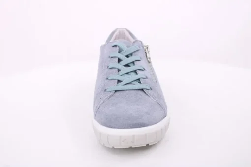 ACO Damen Halbschuh Rauleder H- Weite Wechselfußbett grau blau S14 1368/1312