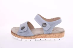 Aco Sandalette Mia 24 Leder Klettverschluss Wechselfußbett  blau S13  545/8194