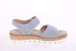 Aco Sandalette Mia 24 Leder Klettverschluss Wechselfußbett  blau S13  545/8194