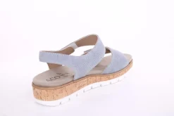 Aco Sandalette Mia 24 Leder Klettverschluss Wechselfußbett  blau S13  545/8194