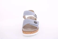 Aco Sandalette Mia 24 Leder Klettverschluss Wechselfußbett  blau S13  545/8194