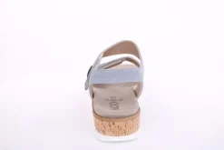 Aco Sandalette Mia 24 Leder Klettverschluss Wechselfußbett  blau S13  545/8194