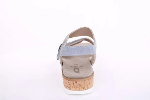 Aco Sandalette Mia 24 Leder Klettverschluss Wechselfußbett  blau S13  545/8194