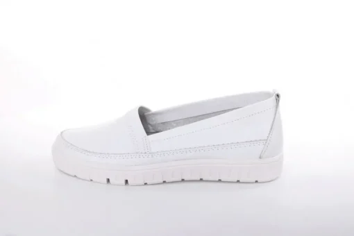ACO TILDA 06 Damen Slipper Leder weiß, grau  S13 1295/10916