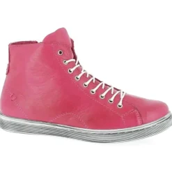 Andrea Conti Damen Sneaker High Leder Wechselfußbett rot S14 0341500767