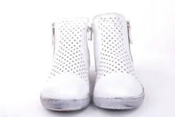 Andrea Conti Sommer- Stiefel Stiefelette Leder durchbrochen weiß S12  0349615001