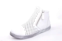 Andrea Conti Sommer- Stiefel Stiefelette Leder durchbrochen weiß S12  0349615001