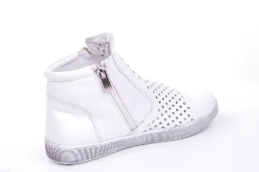 Andrea Conti Sommer- Stiefel Stiefelette Leder durchbrochen weiß S12  0349615001