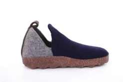 ASPORTUGUESAS City Round Toe Schuh Damen Wolle Kork- Sohle vegan grau S22 P018086011