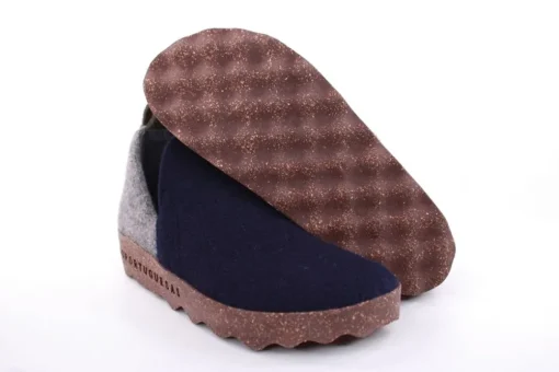 ASPORTUGUESAS City Round Toe Schuh Damen Wolle Kork- Sohle vegan grau S22 P018086011