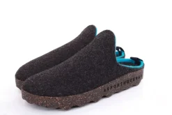 ASPORTUGUESAS Damen Pantolette Wolle Kork vegan Nachhaltig grau S22 P018023016