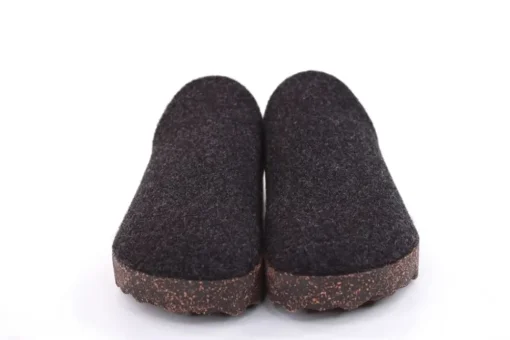 ASPORTUGUESAS Damen Pantolette Wolle Kork vegan Nachhaltig grau S22 P018023016