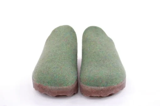 ASPORTUGUESAS Damen Pantolette Wolle Kork vegan Nachhaltig grün S22 P018023053