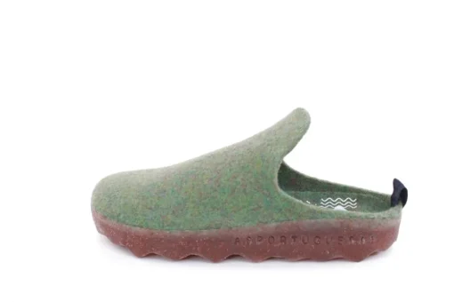 ASPORTUGUESAS Damen Pantolette Wolle Kork vegan Nachhaltig grün S22 P018023053