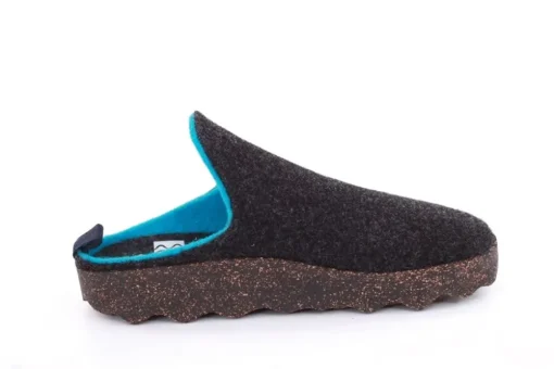 ASPORTUGUESAS Damen Pantolette Wolle Kork vegan Nachhaltig grau S22 P018023016