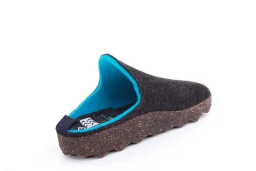 ASPORTUGUESAS Damen Pantolette Wolle Kork vegan Nachhaltig grau S22 P018023016