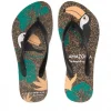 ASPORTUGUESAS Zehentrenner FlipFlop schwarz Papagei  P018116005