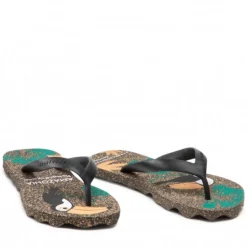 ASPORTUGUESAS Zehentrenner FlipFlop schwarz Papagei  P018116005