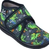 Beck Hausschuh Jungen  Dinosaurier blau 3041/05