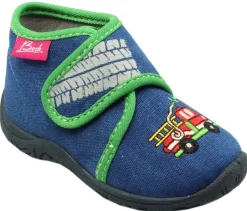 Beck Hausschuh Jungen Feuerwehr blau 677/34