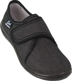 Beck Hausschuh Jungen Klettverschluss schwarz 550/02