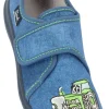 Beck Hausschuh Jungen Traktor blau 3005/34