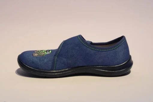 Beck Hausschuh Jungen Traktor blau 3005/34