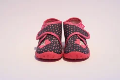 Beck Hausschuh Mädchen Schmetterling blau rosa 676/05