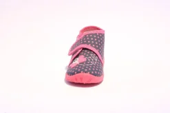 Beck Hausschuh Mädchen Schmetterling blau rosa 676/05