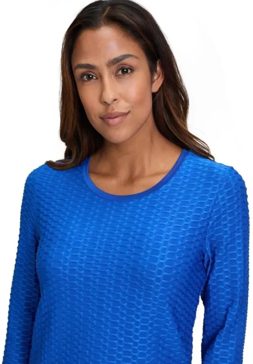 Betty Barclay Basic 3/4 Arm Shirt BLAU / SCHWARZ / WEIß 21582794