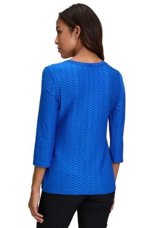 Betty Barclay Basic 3/4 Arm Shirt BLAU / SCHWARZ / WEIß 21582794
