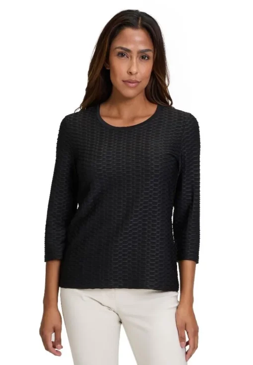 Betty Barclay Basic 3/4 Arm Shirt BLAU / SCHWARZ / WEIß 21582794