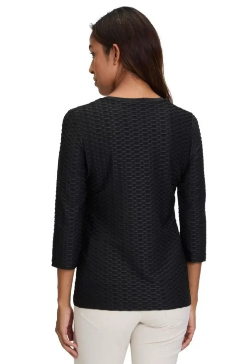 Betty Barclay Basic 3/4 Arm Shirt BLAU / SCHWARZ / WEIß 21582794