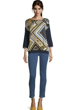 Betty Barclay Bluse Shirt 3/4 blau camel 20441132