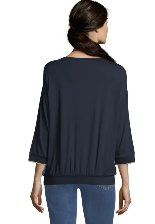 Betty Barclay Bluse Shirt 3/4 blau camel 20441132