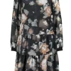 Betty Barclay Chiffonkleid florales Muster Knielang schwarz S22 12331517