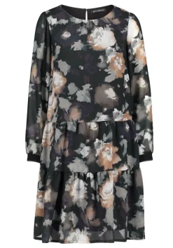 Betty Barclay Chiffonkleid florales Muster Knielang schwarz S22 12331517
