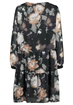 Betty Barclay Chiffonkleid florales Muster Knielang schwarz S22 12331517