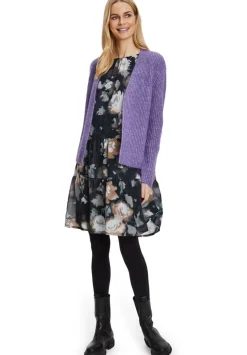 Betty Barclay Chiffonkleid florales Muster Knielang schwarz S22 12331517