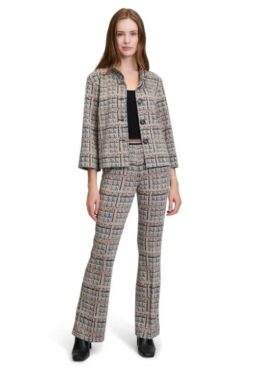 Betty Barclay Karo-Hose 7/8 Länge grau/beige 60492878