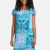 Betty Barclay Kleid Chiffon blau Knieumspielend S14 15782589