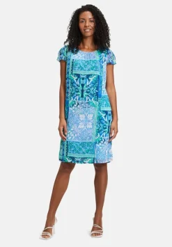 Betty Barclay Kleid Chiffon blau Knieumspielend S14 15782589