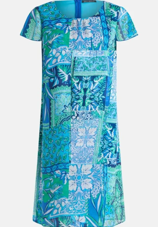 Betty Barclay Kleid Chiffon blau Knieumspielend S14 15782589